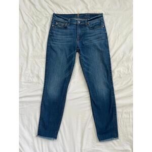 7 For All Mankind women’s size 28/size 6 Skinny Ankle Fray Hem Jeans